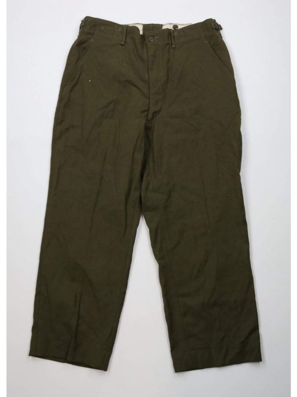 Vtg 50s Korean War Mens Medium Short Wool Blend M1951 Wide Leg Pants Green USA